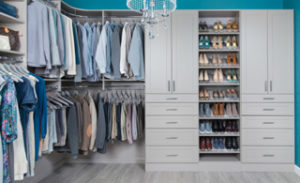 Custom closet shelving